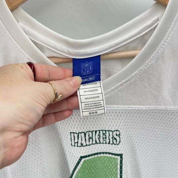 NFL Womens Brett Favre #4 Green Bay Packers Jersey Football White Green Medium - Picture 6 of 11
